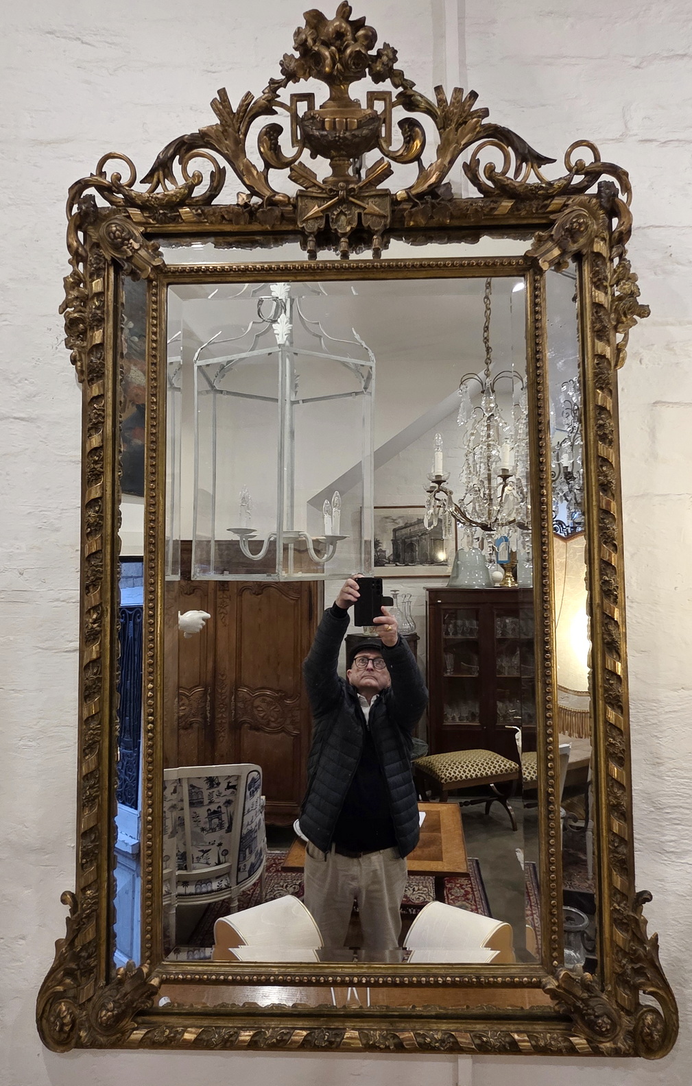 A French Louis XVI Cushion Mirror